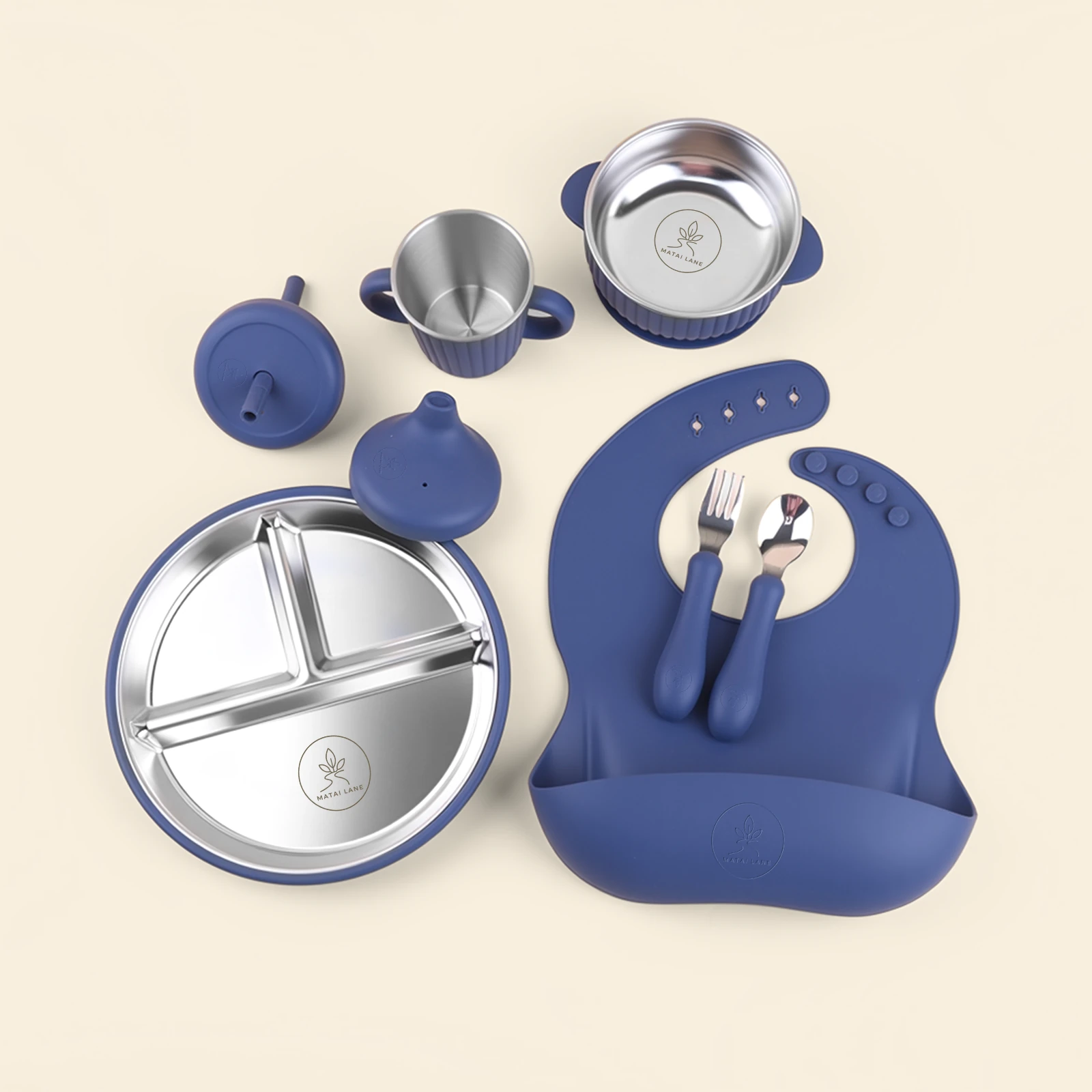 MealNest Set — 304 Stainless Steel & Silicone Feeding Kit